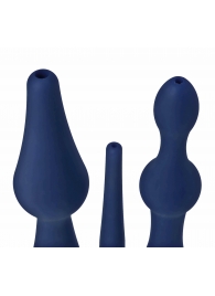 Набор из 3 универсальных насадок для анального душа Universal 3 Piece Silicone Enema Attachment Set - XR Brands - купить с доставкой в Бийске