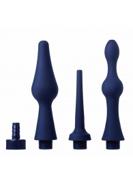 Набор из 3 универсальных насадок для анального душа Universal 3 Piece Silicone Enema Attachment Set - XR Brands - купить с доставкой в Бийске