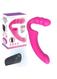 Розовый безремневой страпон Straples Strap-On Dildo - Erokay - купить с доставкой в Бийске