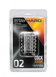 Прозрачная насадка на пенис с шишечками STAY HARD COCK SLEEVE 02 CLEAR - Blush Novelties - в Бийске купить с доставкой