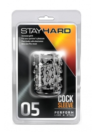 Прозрачная насадка с капельками STAY HARD COCK SLEEVE 05 CLEAR - Blush Novelties - в Бийске купить с доставкой