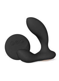 Черный вибромассажер простаты с пультом ДУ Hugo 2 Remote - Lelo - в Бийске купить с доставкой