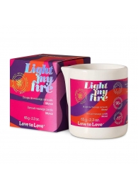 Массажная свеча Light My Fire с ароматом моной - 80 мл. - Love to Love - купить с доставкой в Бийске