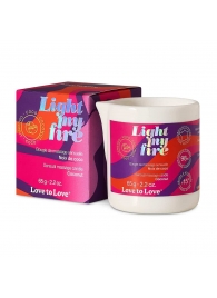 Массажная свеча Light My Fire Coconut с ароматом кокоса - 65 гр. - Love to Love - купить с доставкой в Бийске