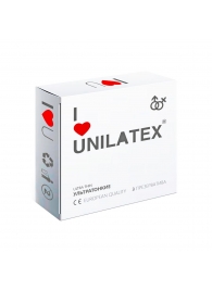 Ультратонкие презервативы Unilatex Ultra Thin - 3 шт. - Unilatex - купить с доставкой в Бийске