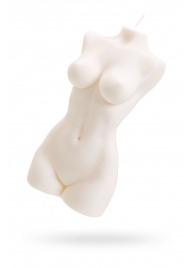 Белая интерьерная свеча в форме женского торса - 850 гр. - Pecado - купить с доставкой в Бийске