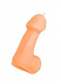 Оранжевая свеча в форме пениса - 47 гр. - Pecado - купить с доставкой в Бийске