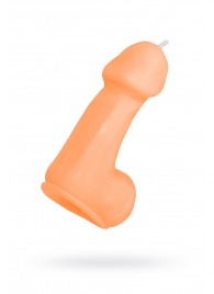 Оранжевая свеча в форме пениса - 47 гр. - Pecado - купить с доставкой в Бийске