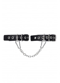 Черные оковы из одного ремешка с люверсами - Pecado - купить с доставкой в Бийске