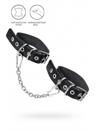 Черные оковы из одного ремешка с люверсами - Pecado - купить с доставкой в Бийске
