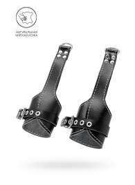 Черные подвесы с белой строчкой - Pecado - купить с доставкой в Бийске