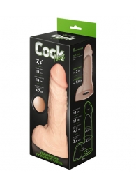 Телесный фаллоудлинитель с мошонкой Cock Next - 19 см. - LOVETOY (А-Полимер) - в Бийске купить с доставкой