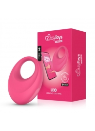 Розовое интерактивное эрекционное виброкольцо Leo - Easy toys - в Бийске купить с доставкой