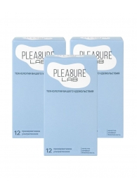 Набор из 3 упаковок ультратонких презервативов Pleasure Lab (по 12 шт.) - Pleasure Lab - купить с доставкой в Бийске
