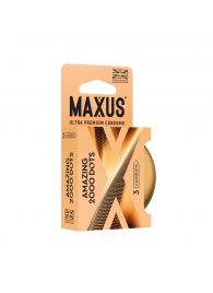 Точечные презервативы MAXUS 2000 Amazing Dots с железным кейсом - 3 шт. - Maxus - купить с доставкой в Бийске