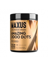 Точечные презервативы MAXUS 2000 Amazing Dots с железным кейсом - 15 шт. - Maxus - купить с доставкой в Бийске