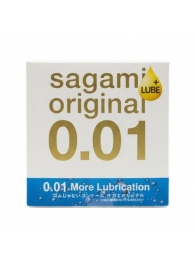 Увлажнённый презерватив Sagami Original 0.01 Extra Lub - 1 шт. - Sagami - купить с доставкой в Бийске