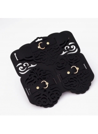 Фигурный набор для БДСМ-игр с узорами и золотистой фурнитурой - Crazy Handmade - купить с доставкой в Бийске