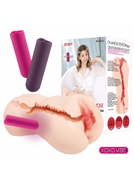 Мастурбатор-вагина с вибрацией Jenny Onahole edition 005 - KOKOS - в Бийске купить с доставкой