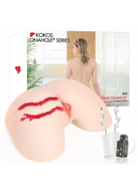 Мастурбатор-полуторс с двойным слоем материала и вибрацией Jenny Onahole Real Hips - KOKOS - в Бийске купить с доставкой