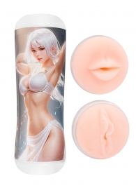 Двусторонний мастурбатор в колбе аниме - вагина и ротик - Tokyo Style - в Бийске купить с доставкой