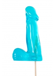 Голубой леденец в форме члена со вкусом блю кюрасао - 173 гр. - Sosuчki - купить с доставкой в Бийске