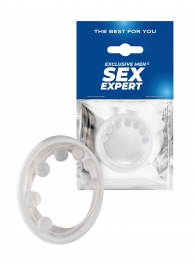 Эрекционное кольцо с мягкой стимулирующей насадкой - Sex Expert - в Бийске купить с доставкой