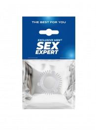 Эластичное эрекционное кольцо с 3 шариками и шипами - Sex Expert - в Бийске купить с доставкой