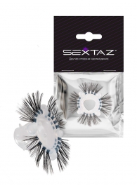 Эластичное эрекционное кольцо с черными «ресничками» - Sextaz - в Бийске купить с доставкой