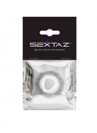 Эластичное эрекционное кольцо с длинными черными «ресничками» - Sextaz - в Бийске купить с доставкой