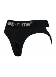 Черные трусики для насадок Heroine Lingerie Harness - size XL - Strap-on-me - купить с доставкой в Бийске