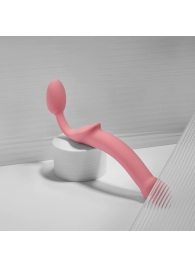 Розовый безремневой страпон Strap-on-me Semi-Realistic Bendable Strap-On size L - Strap-on-me - купить с доставкой в Бийске