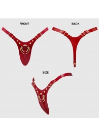 Красный пояс для фиксации насадок Strap-On-Me Leatherette Harness Fabulous - Strap-on-me - купить с доставкой в Бийске