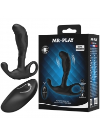 Черный изогнутый массажёр простаты с вибрацией и пультом ДУ - Baile - в Бийске купить с доставкой