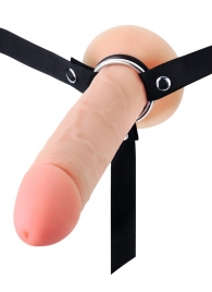Мужской полый страпон на регулируемых ремешках - 22 см. - Sex Expert - купить с доставкой в Бийске