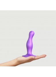 Фиолетовая насадка Strap-On-Me Dildo Plug Curvy size S - Strap-on-me - купить с доставкой в Бийске