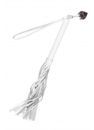 Белая кожаная плеть - 50 см. - Pecado - купить с доставкой в Бийске