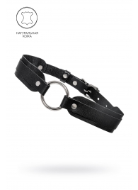 Черный кожаный чокер-ошейник со скруглёнными углами - Pecado - купить с доставкой в Бийске