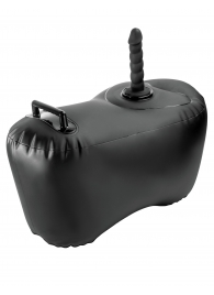 Черное надувное кресло с платформой для фиксации дилдо Body Dock Inflatable Love Seat - Pipedream - купить с доставкой в Бийске
