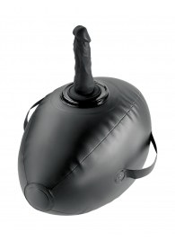 Черный надувной мяч с платформой для фиксации дилдо Body Dock Inflatable Love Ball - Pipedream - купить с доставкой в Бийске