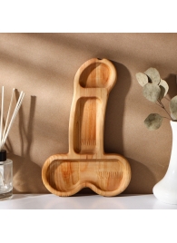 Деревянное блюдо для подачи в форме члена (25 х 16,5 х 1,7 см) - Сима-Ленд - купить с доставкой в Бийске
