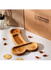 Деревянное блюдо для подачи в форме члена (25 х 16,5 х 1,7 см) - Сима-Ленд - купить с доставкой в Бийске