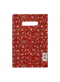 Красный подарочный новогодний пакет с вырубной ручкой (20х30 см) - Сима-Ленд - купить с доставкой в Бийске