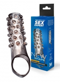 Дымчатая насадка на пенис с выпуклостями - 11 см. - Sex Expert - в Бийске купить с доставкой