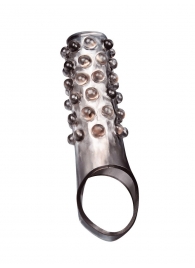 Дымчатая насадка на пенис с выпуклостями - 11 см. - Sex Expert - в Бийске купить с доставкой