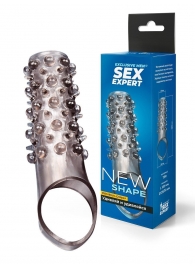 Дымчатая насадка на пенис с шипами и выпуклостями - 12 см. - Sex Expert - в Бийске купить с доставкой