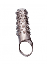 Дымчатая насадка на пенис с шипами и выпуклостями - 12 см. - Sex Expert - в Бийске купить с доставкой