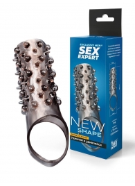 Дымчатая насадка на пенис с шипами и выпуклостями - 12,5 см. - Sex Expert - в Бийске купить с доставкой