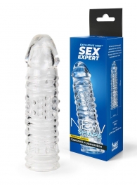 Прозрачная закрытая насадка на пенис - 17 см. - Sex Expert - в Бийске купить с доставкой