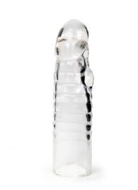 Прозрачная закрытая насадка на член - 15 см. - Sex Expert - в Бийске купить с доставкой